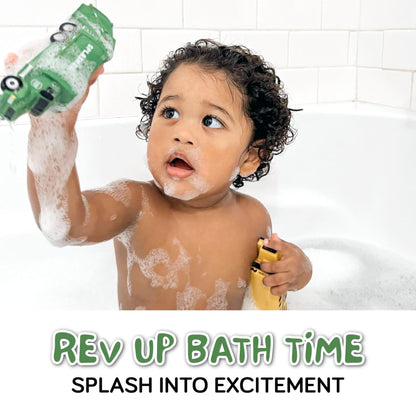 SplashEZ Mold Free Car Bath Toys for Kids | Toddler Bath Toys with No Hole for Water | Vehicles Set Ideal Size for Little Hands | Safe, Durable for Endless Tub Fun | Great for Boys & Girls Ages 0+
