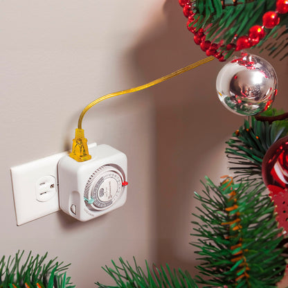 TN311 Heavy-Duty 24-Hour Indoor Mechanical Plug-in Timer - Efficient Control, Customizable Scheduling - Timer for Lighting, Fans & Small Appliances