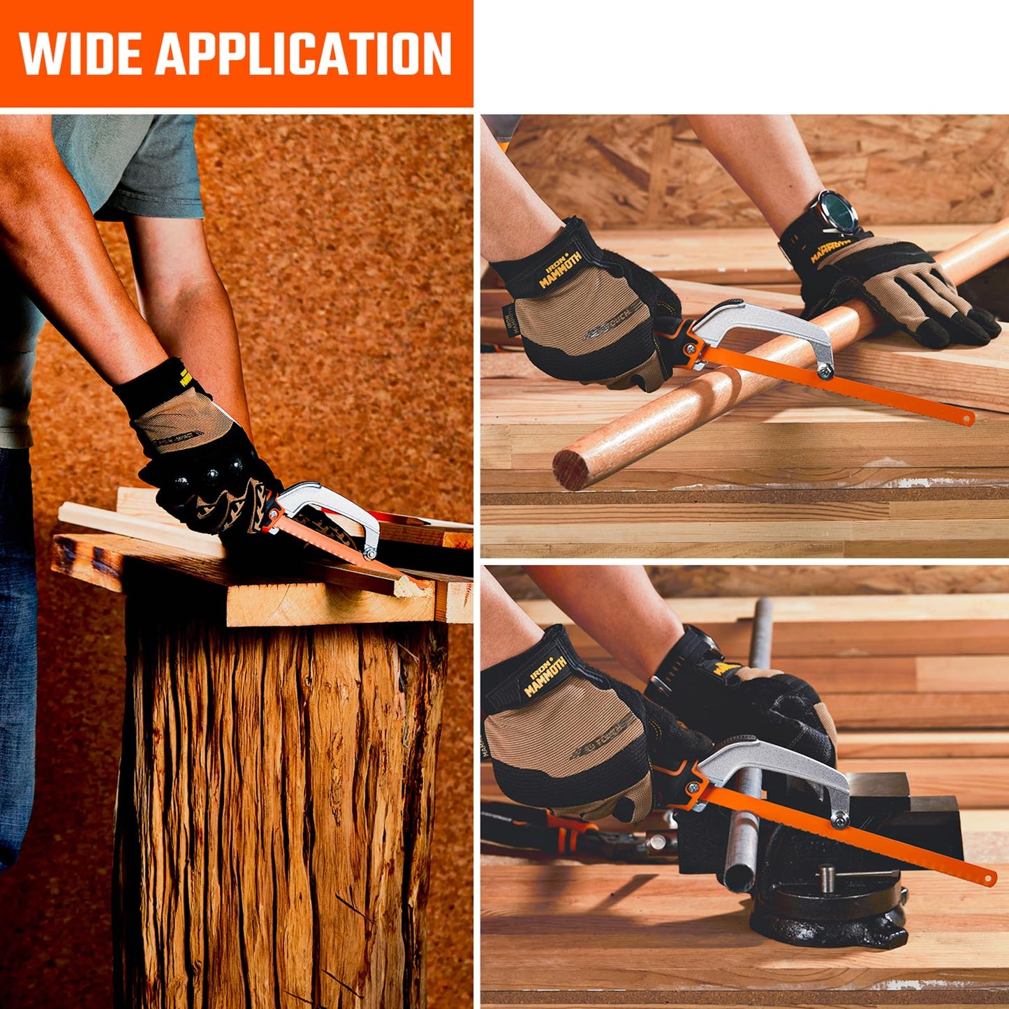 VANQUISH Aluminum Frame Mini Wood Hack Saw with 2 Piece Extra Flexible Bi-Metal HSS Blades Cutter Hand Hacksaw for Woodworking and Metal NW4851