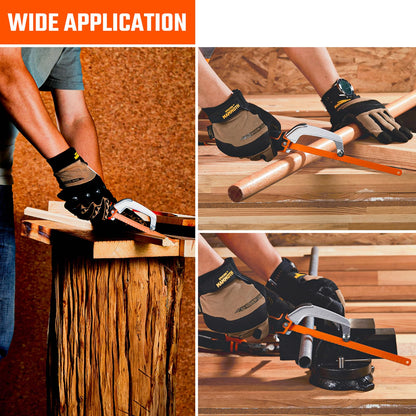 VANQUISH Aluminum Frame Mini Wood Hack Saw with 2 Piece Extra Flexible Bi-Metal HSS Blades Cutter Hand Hacksaw for Woodworking and Metal NW4851