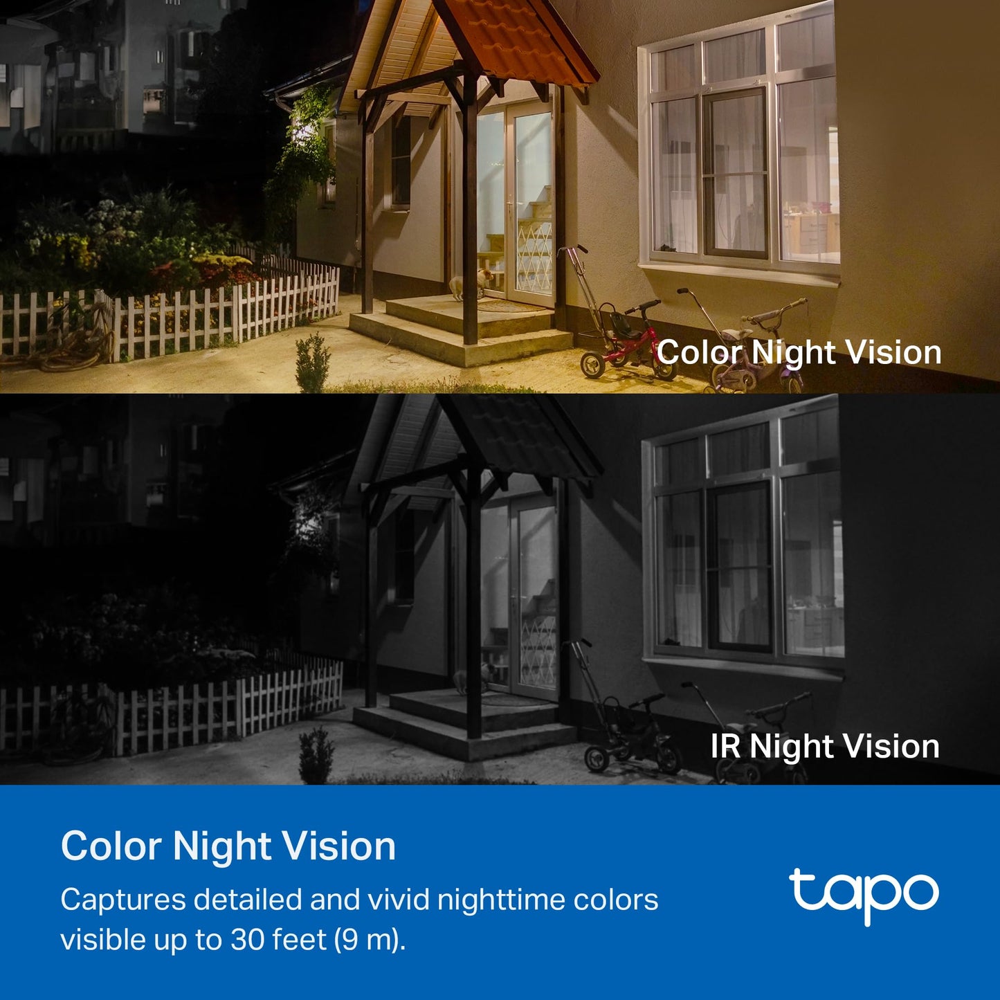 Tapo SolarCam C403 Kit, Outdoor Battery Camera w/Solar Panel, Wireless, 1080P, Free Person Detection, SD/Cloud Storage, Color Night Vision, Built-in Spotlights & Alarm, No Hub Needed, Black