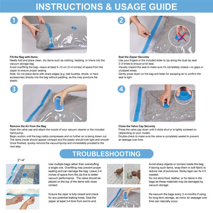 12 Pack Travel Vacuum Storage Bags with Portable Electric Pump, Vacuum Seal Space Saver Bags for Clothing, Vacuum Travel Bags for Luggage