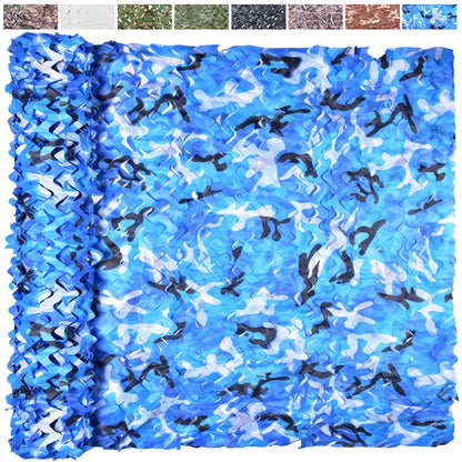 Yeacool Sheerness Camo Netting for Hunting Blind Outdoor Camouflage Netting Bulk Roll for Birthday Party Dinosaur Theme Decor Boat Cover Beach Event (Ocean Camo, 65.6ftx4.9ft, 20m*1.5m)