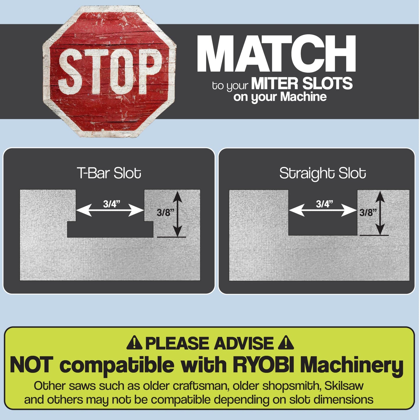 Fulton Precision Miter Gauge with Aluminum Miter Fence with 45 Degree Angled Ends for Maximum Stock Support and a Repetitive Cut Flip Stop