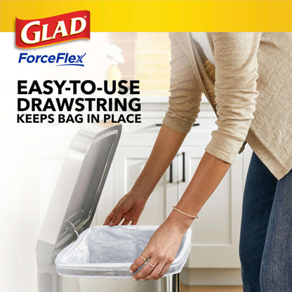 Glad ForceFlex Tall Kitchen Trash Bags, 13 Gallon, Fresh Clean, 80 Count (Package May Vary)