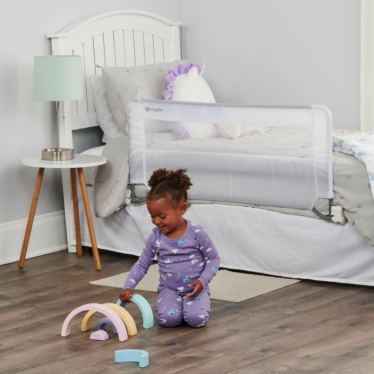 Regalo Swing Down Bed Rail Guard, with Reinforced Anchor Safety System