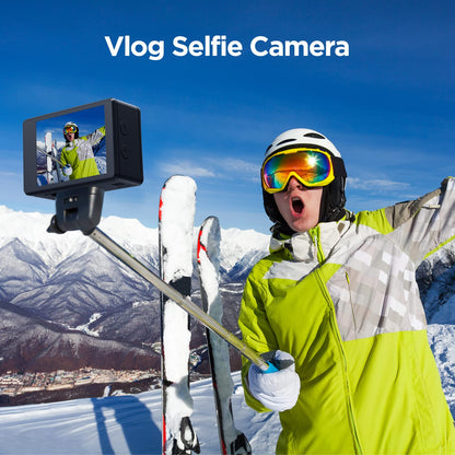 TIMNUT 4K Action Camera Touchscreen - Dual Screen Ultra HD EIS WiFi Sports Camcorder, 40M Waterproof, 170 Wide Angle Vlog Camera, 20MP Underwater with Remote Control and 2 Batteries