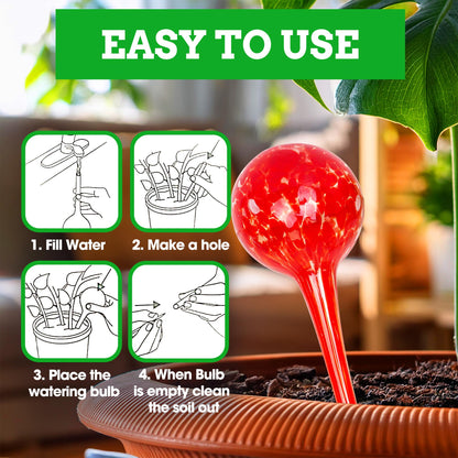 Besti Self-Watering Globes – 4-Pack Extra Large Watering Globes for Plants – Automatic Watering System for Potted Plants – Holds 380-400ml, Waters Plants Up to 2 Weeks (Set of 4 Extra Large)