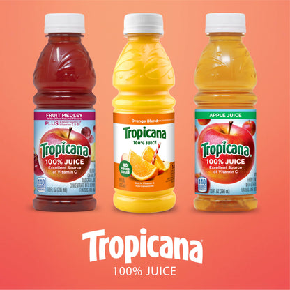 Tropicana 100% Juice 3-flavor Classic Variety Pack,10 Fl Oz (Pack of 24)