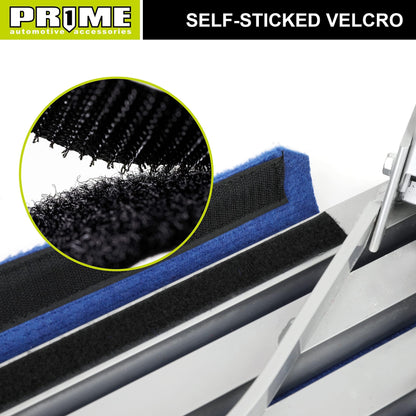 PR1ME Safety RV Steps, 19" x 14.5" Extra Large RV Step Stool with Glow, Camper Step Stool, Non-Slip Folding Step Stool and Ladder for RV, with 100% Polyester Step Rug RV Stair Cover, Up to 600lbs