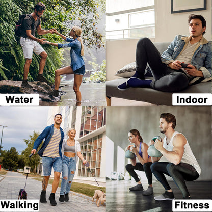 SKASO Sock Shoes Barefoot Minimalist Shoes Women Men Slip on Comfortable Breathable for Swimming Gym Running Grey Black Women Size 11.5-12.5