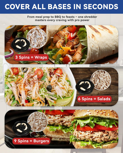 Chicken Shredder Tool Twist for Kitchen, Manual Chicken Breast Grinder Machine for Ground Food, Meat & Vegetables (Elegant Black)