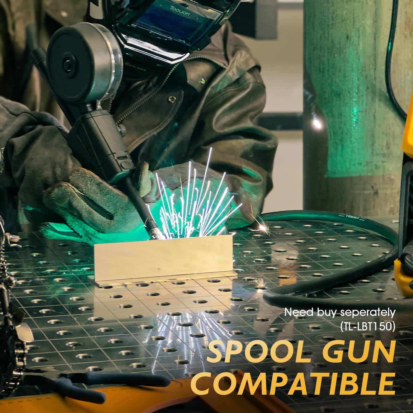 TOOLIOM MIG/TIG/CUT/Stick Welder 5 in 1 Multiprocess Welding Machine 110/220V Dual Voltage Aluminum Welding Machine Spool Gun Compatible