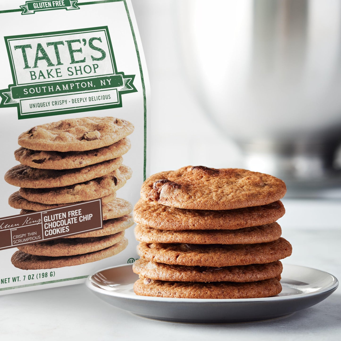 Tate's Bake Shop Gluten Free Cookies Variety Pack, Lemon, Ginger Zinger and Chocolate Chip Cookies, 4-7 oz Bags