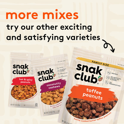 Snak Club Toffee Peanuts, Candied Peanuts with Praline Coat and Sweet Cream, Gluten-Free and Kosher Snack, 17 oz Resealable Bag