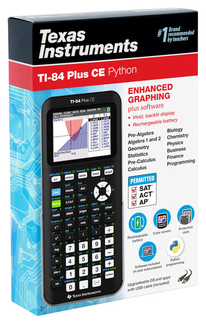 Texas Instruments TI-84 Plus CE Color Graphing Calculator, Black
