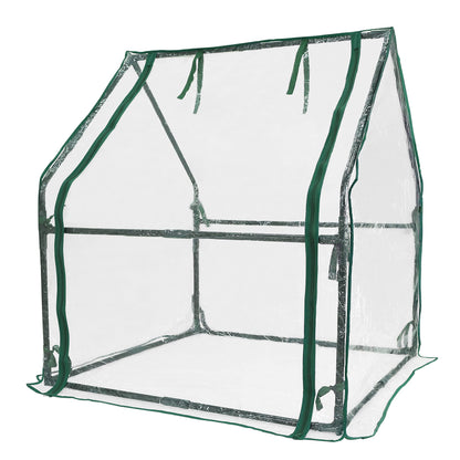 Gardzen Mini Greenhouse Heavy Duty Portable Green House, Clear Tent Small Greenhouse for Indoor Outdoor Plants 36.2”(L) x36.2”(W) x42.5”(H)