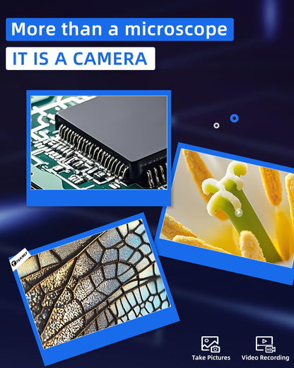 T TAKMLY Wireless Digital Microscope Handheld USB HD Inspection Camera Magnifying Glass with Light, 50x-1000x Magnification with Stand Compatible with iPhone, iPad, Samsung Galaxy, Android, PC