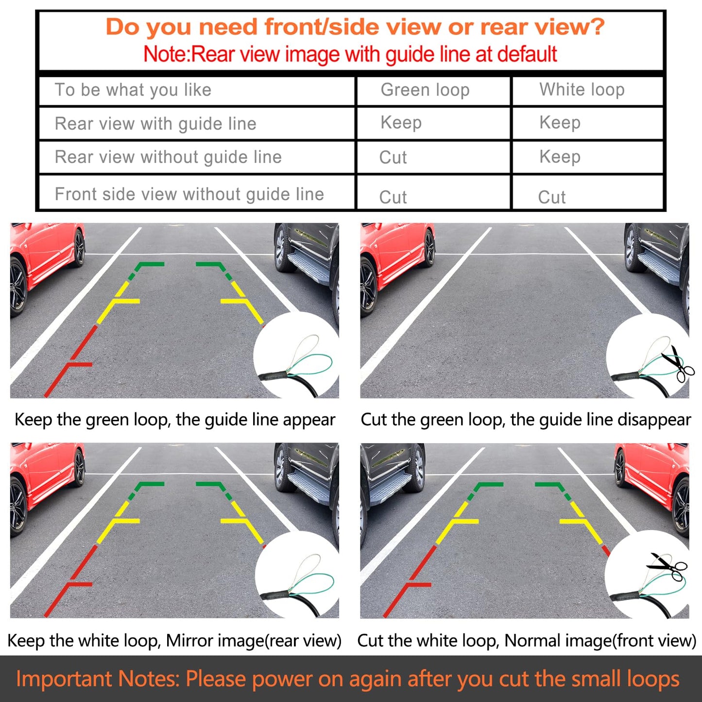 Backup Camera Flush Mount, Metal Housing 170°Wide View Angle Rear/Side/Front View Camera for Car, Clear Night Vision IP69 Waterproof Reverse Camera for Vehicle SUV RV Pickup, 18.5mm, 12V/24V, Black