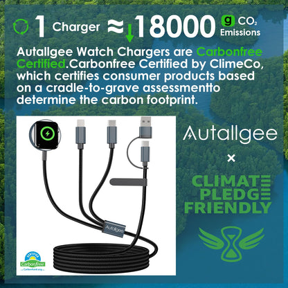 Travel Essentials for Apple Watch Charger,3 in 2 USB C Cable for Multi Charging Cable Cord,Vacation Camping RV Essentials Portable Designed for iWatch &iPhone 17-11 -4FT ﻿