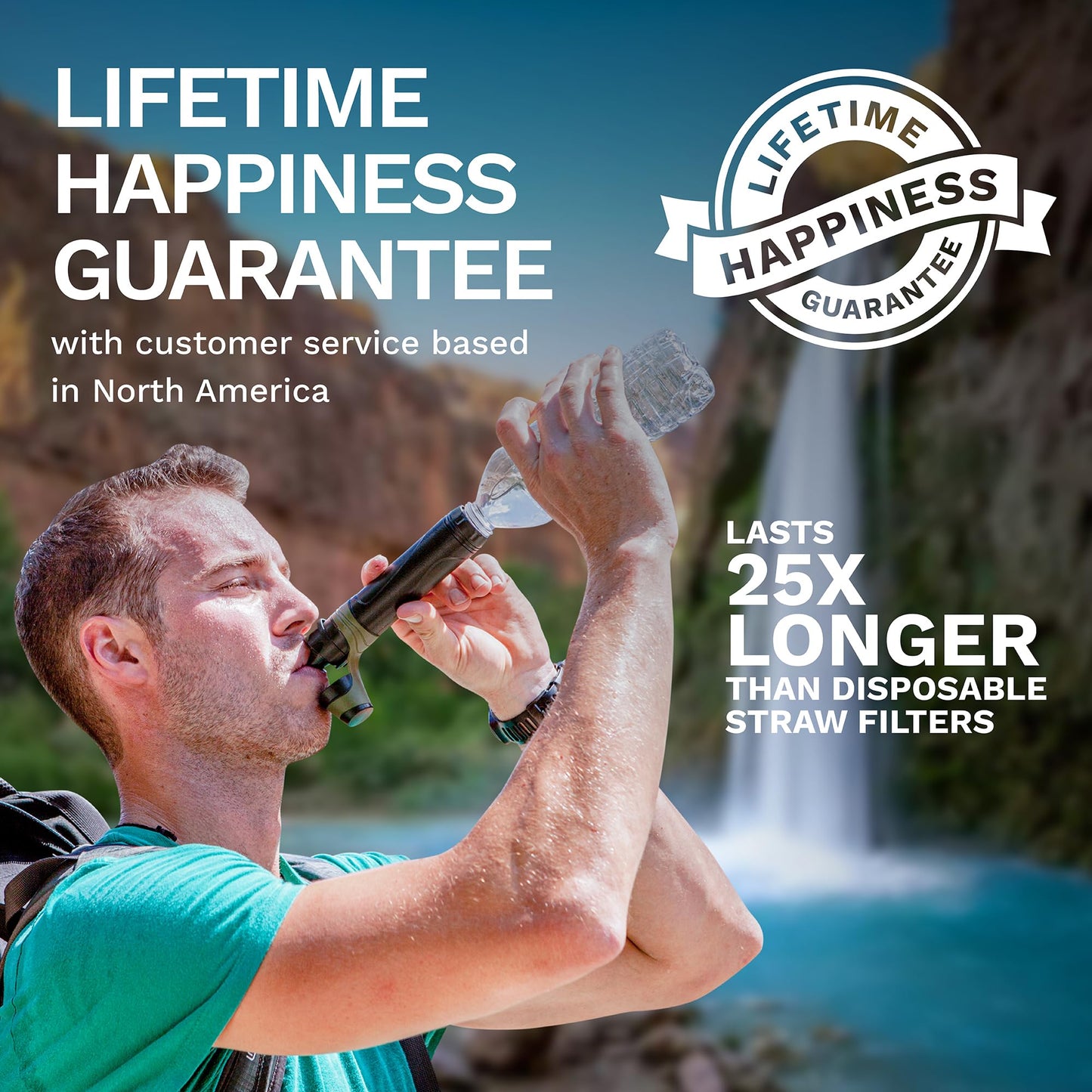 Survivor Filter Portable Water Filter Straw - Water Filter Camping, Travelling and Hiking - BPA-Free