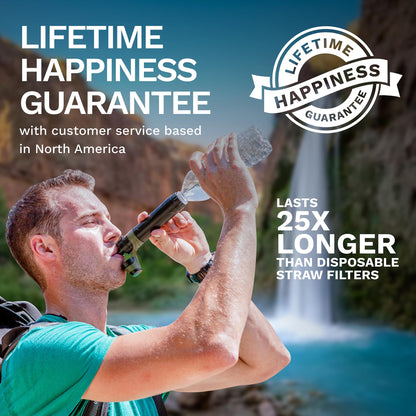 Survivor Filter Portable Water Filter Straw - Water Filter Camping, Travelling and Hiking - BPA-Free