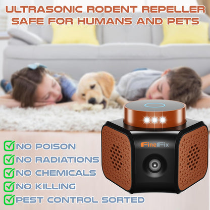 FineFix 360 Plug in Mouse Deterrent Ultrasonic Pest Repeller 4-Modes Best Thing to get rid of mice Repellent Indoor Mouseblocker for House Attic Garage Warehouse Rvs repelente ultrasonico de plagas