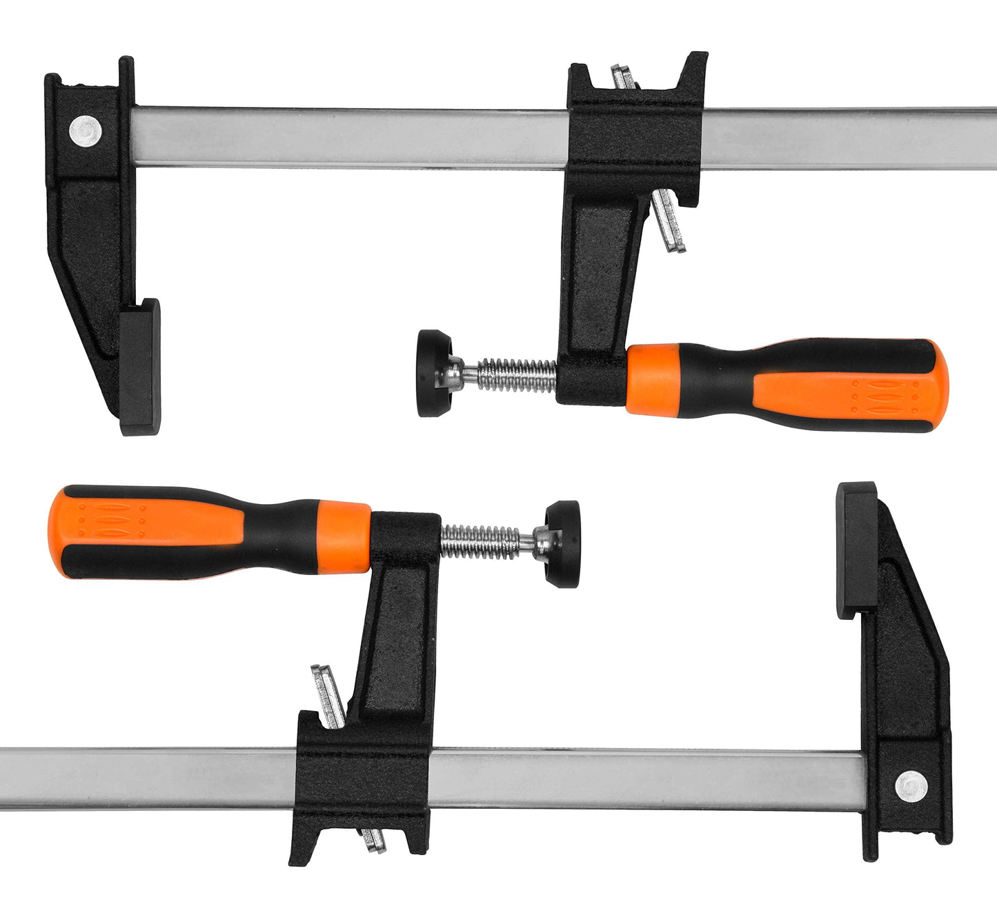 WEN 10236F2 Quick-Adjust 36-Inch Steel Bar Clamps with 2.5-Inch Throat and Micro-Adjustment Handle, Two Pack , Multicolor
