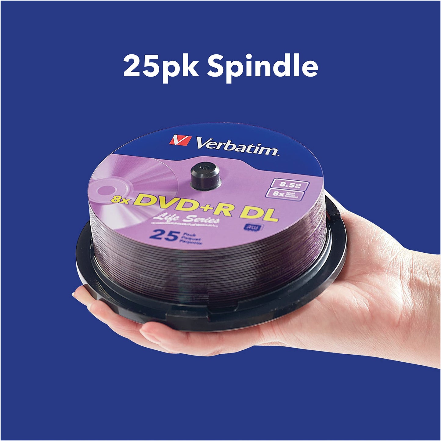 Verbatim DVD+R DL Double Layer 8.5GB 8X LifeSeries - 25pk Spindle 71122