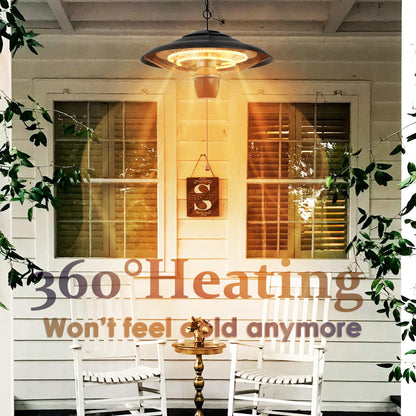 DONYER POWER 1500W Electric Patio Heater Ceiling Mounted Outdoor Heaters for Patio Easy Installation both Indoor Use