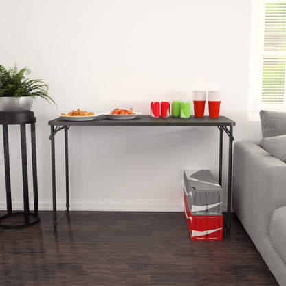 Cosco 20 x 48 Adjustable Height PVC Top, Black Table