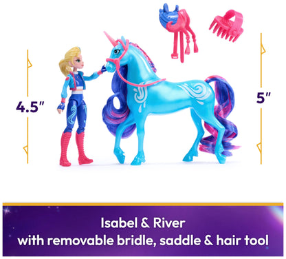 Unicorn Academy, Isabel & River with 2 Accessories & Hair Tool, Dolls & Unicorn Toys for Girls Ages 4 and up