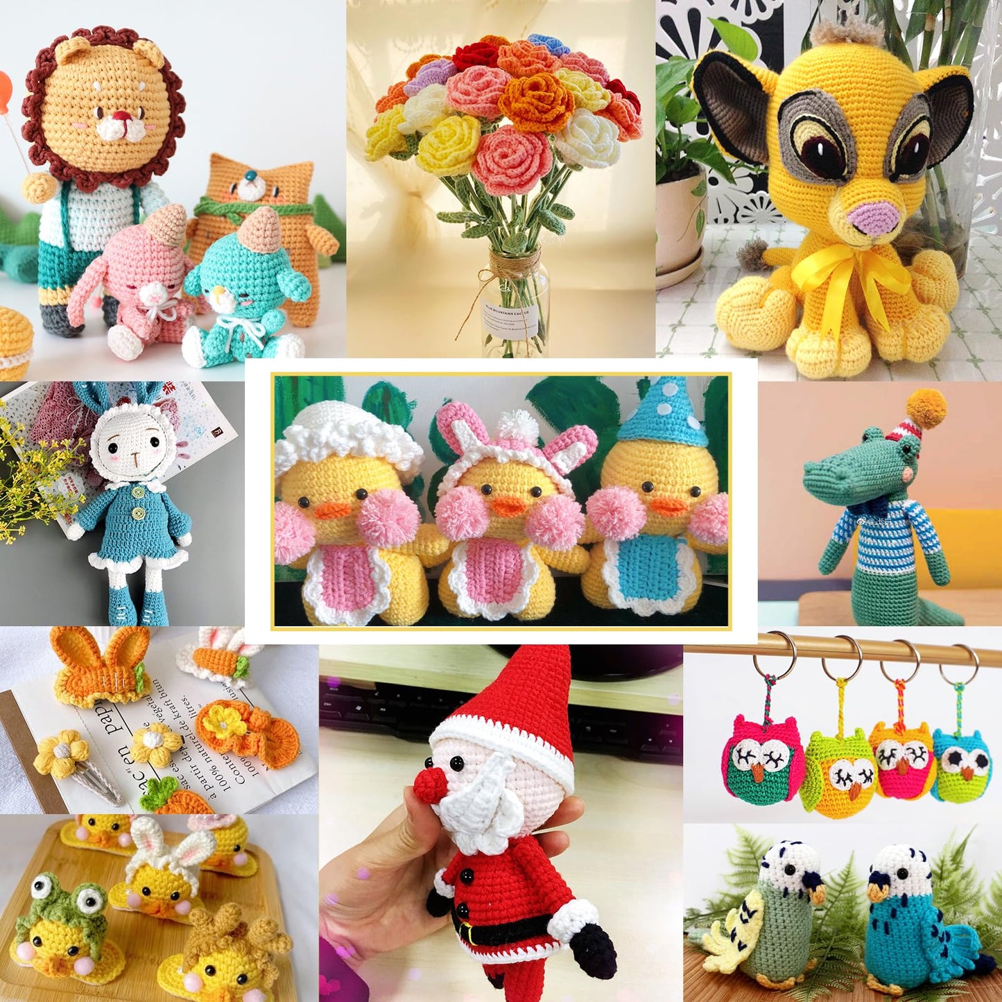 XSEINO Crochet Kit with Crochet Hooks Yarn Set - Premium Bundle Includes 40 Colors Crochet Yarn Balls, Crochet Kit, Accessories Kit, Crochet Bag and Lot More - Starter Pack for Kids Adults