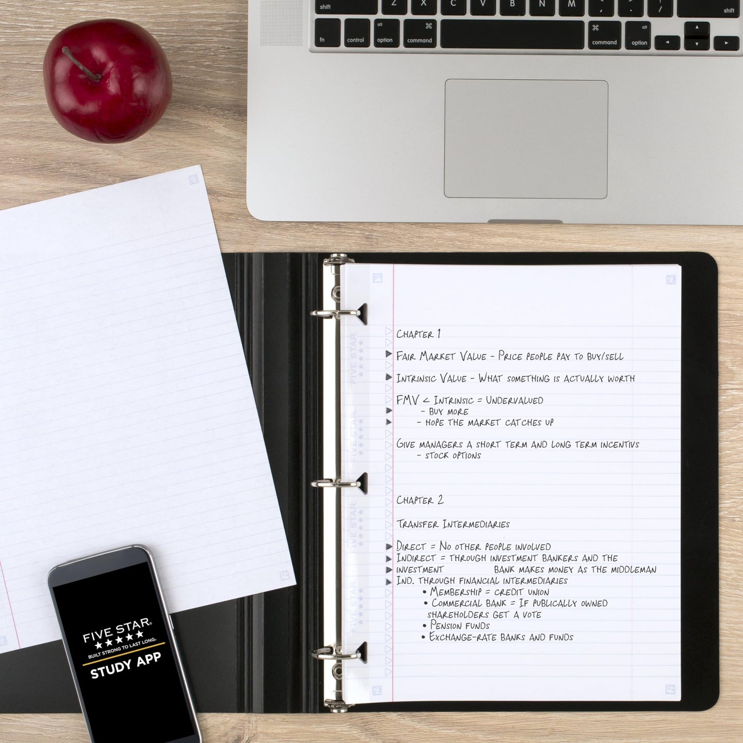 Five Star Loose Leaf Paper + Study App, College Ruled Filler Notebook Paper, Reinforced, Fights Ink Bleed, 8-1/2" x 11", 80 Sheets (170102)