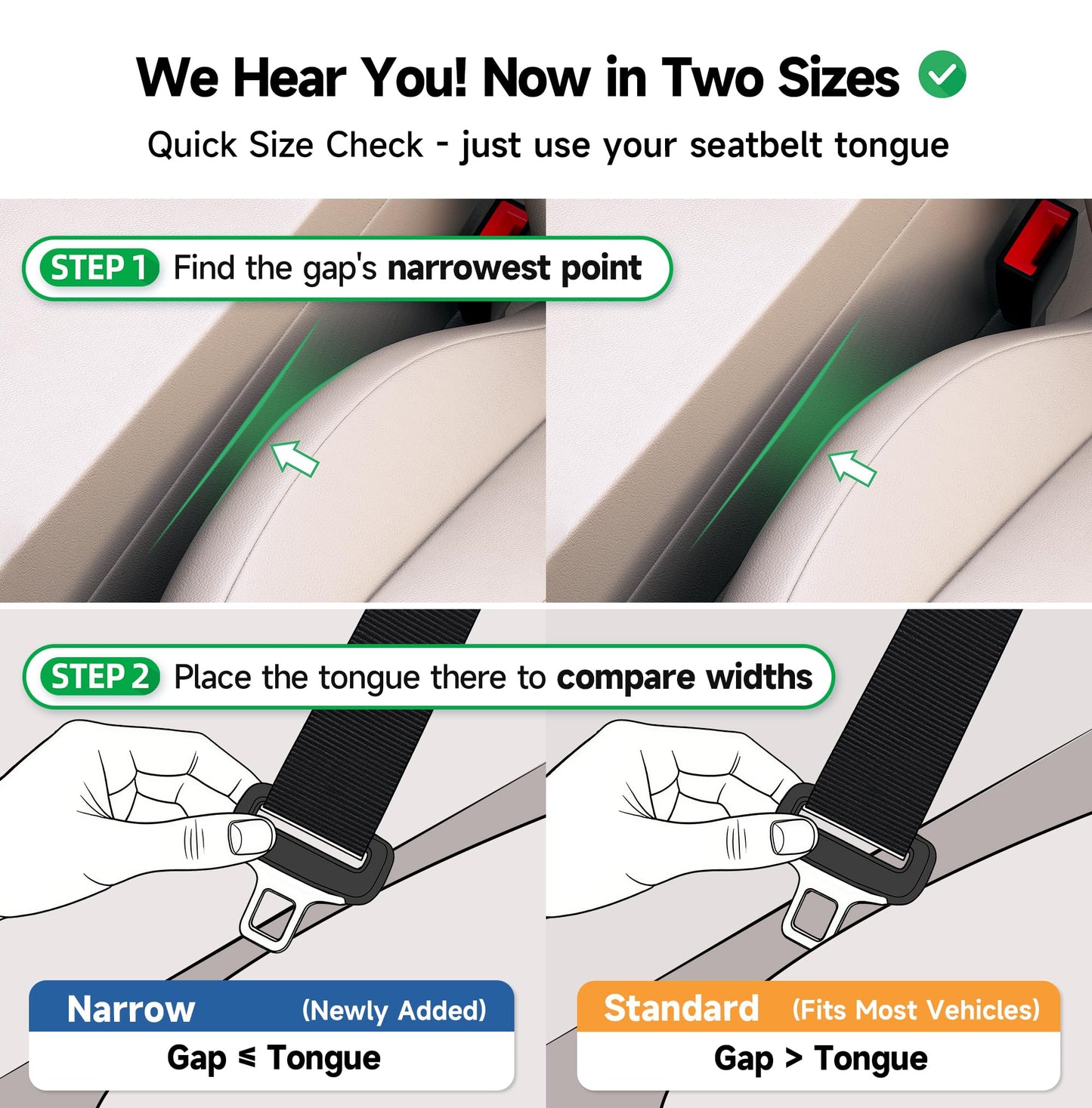 Car Seat Gap Filler Set of 2, 3IN1 Seat Side Gap Filler Plug with Storage Slot & Hook Function, Soft Foam Universal Fit Car SUV Truck Fill Gap Between Seats Console Organizer（Narrow Black）