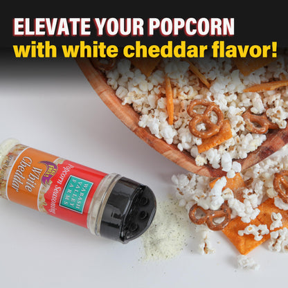 White Cheddar Cheese Popcorn Seasoning - Wabash Valley Farms White Cheddar Cheese Powder, Fat Free Powder for Popcorn, Seasoning (5.2 oz)