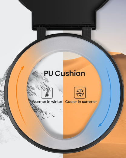 TRIPTIPS Portable Toilet with Soft Cushion, 5 Gallon Rotatable Lid, Adults and Kids Camping Toilet Seat for 5 Gal Bucket