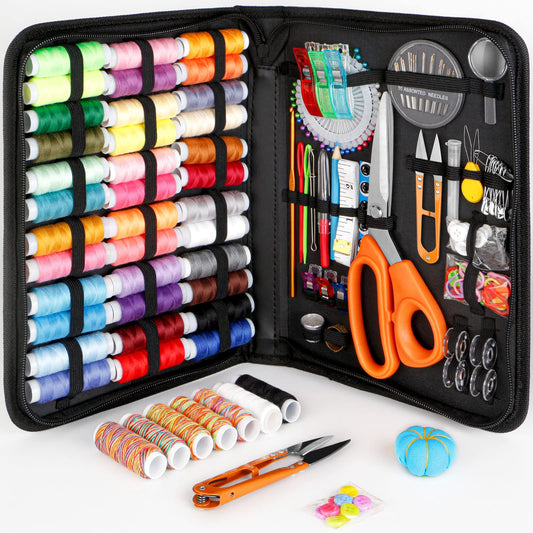 Sewing Kit for Adults,Maxfanay Needle and Thread Kit for Sewing,Professional Sewing Supplies Accessories with Tailor Scissors,43XL Thread,30 Needles,Yarn Snips and More for Travel Home Beginners