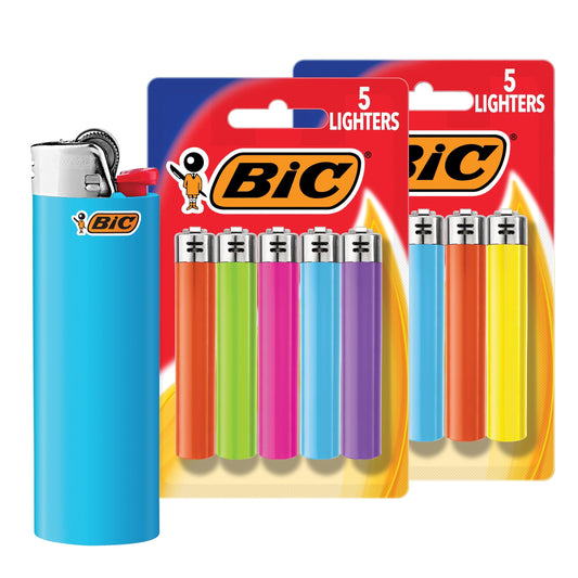 BIC Maxi Pocket Lighters, Dependable and Long-Lasting, Assorted Colors, 10-Pack (Colors May Vary)