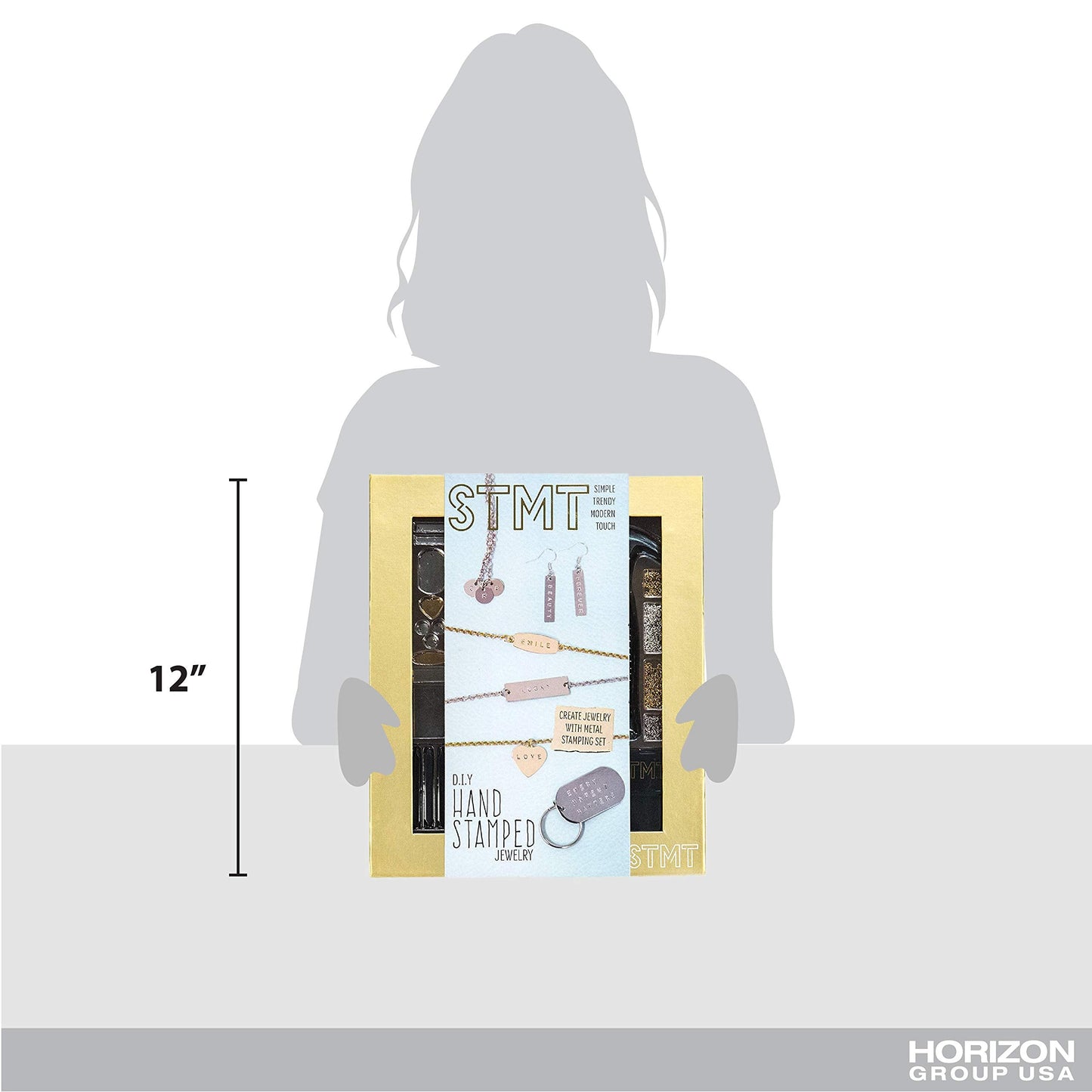 STMT D.I.Y. Hand Stamped , DIY Personalized Stamp Jewelry, Great Teenage Birthday Gift, Unique Handmade Jewelry & Name Plates, Bead Kits for Kids, Teens & Adults Ages 14+