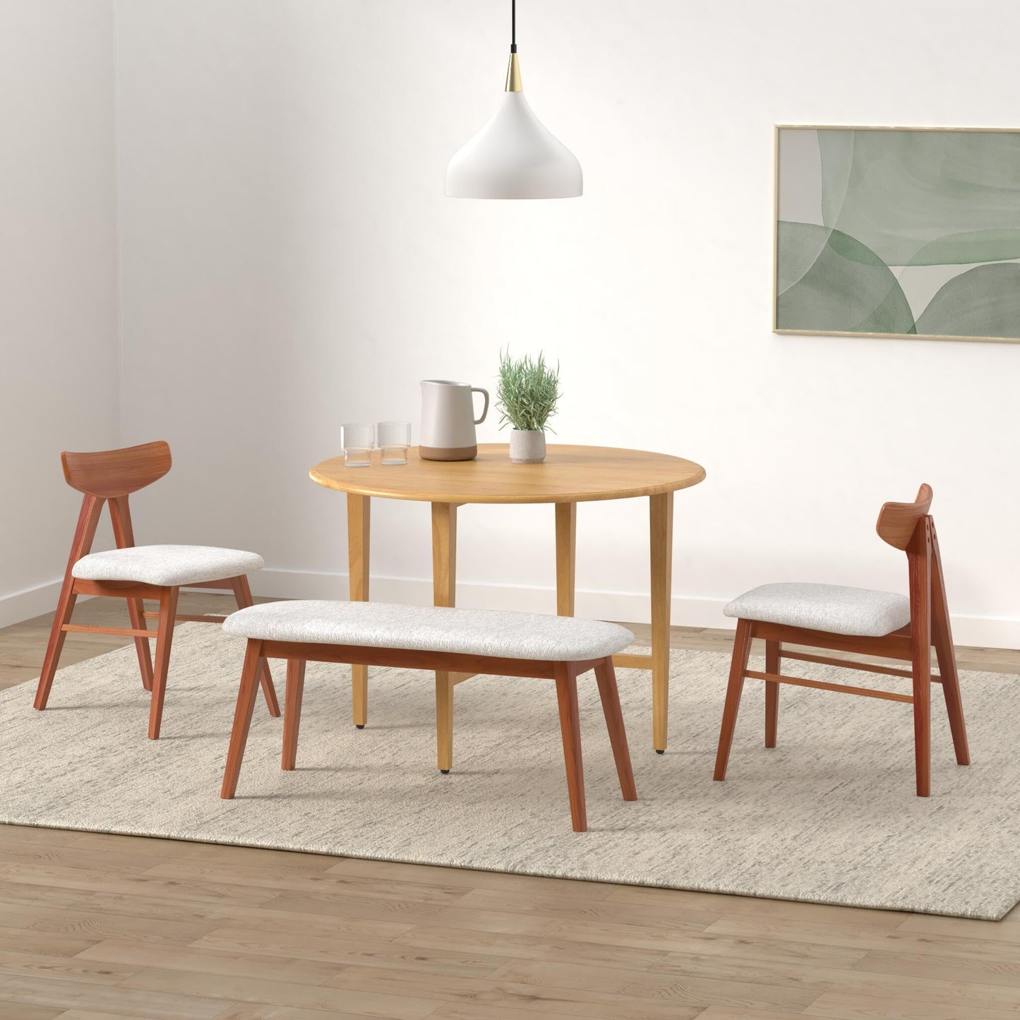 Winsome Hannah Dining, 42"W x 29.5"H x 42"D, Light Oak