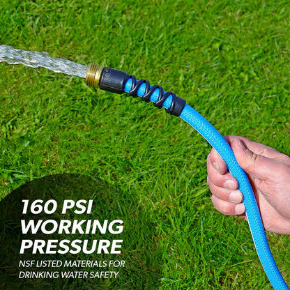 Valterra AquaFresh High Pressure Drinking Water Hose, Water Hose Hookup for RV - 1/2" x 25', Blue