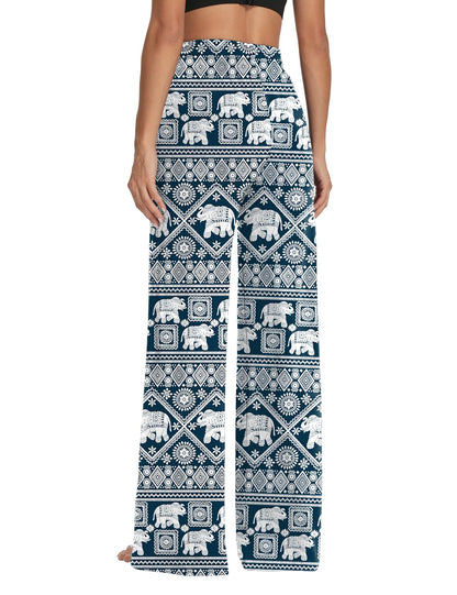 Sarin Mathews Womens Yoga Sweatpants Wide Leg Lounge Pajamas Pants Comfy Drawstring Workout Joggers Pants with Pockets Elephant-Navy XL
