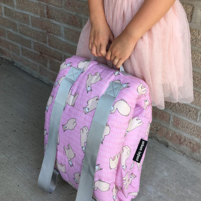 Bulkie Toddler Nap Mat - Sleep Mat for Kids Daycare and Preschool - Folds Up to Carry on Back - Poppies