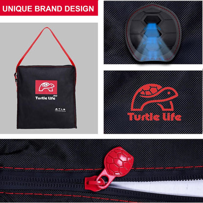 Turtle Life Patio Furniture Sets Cover, Heavry Duty Round Outdoor Dinning Table and Chairs Cover, Anti-Fading Cover for Outdoor Furniture Set, Black, Dia 80" x 35" H