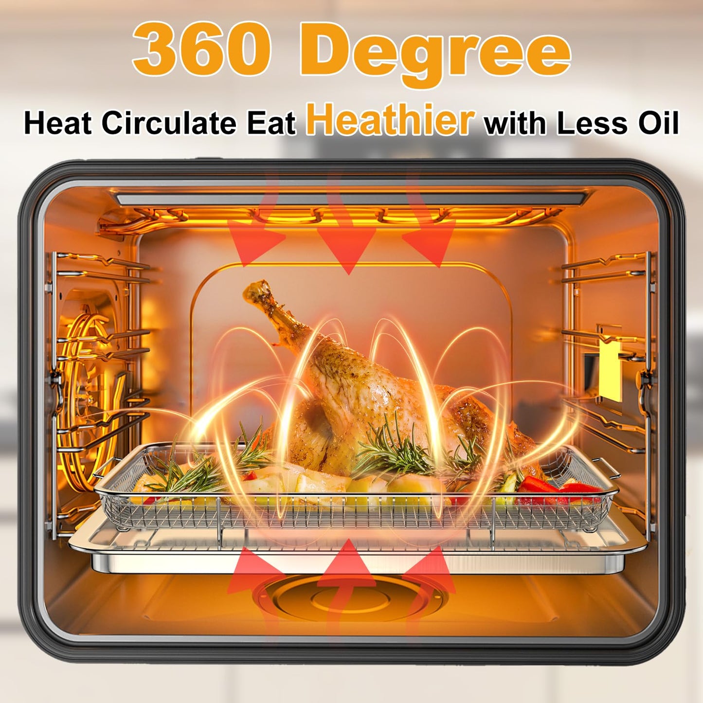 Air Fryer Basket for Oven 15.7"x11.8", 2-Pair Set Large Air Fryer Basket and Tray Stainless Steel Oven Air Fryer Accessories Pan Rack for Cooking Baking and Broiling