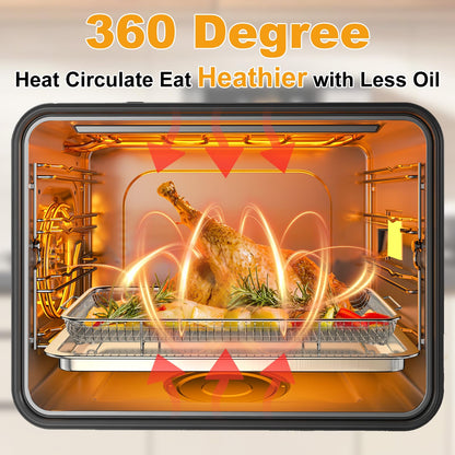 Air Fryer Basket for Oven 15.7"x11.8", 2-Pair Set Large Air Fryer Basket and Tray Stainless Steel Oven Air Fryer Accessories Pan Rack for Cooking Baking and Broiling