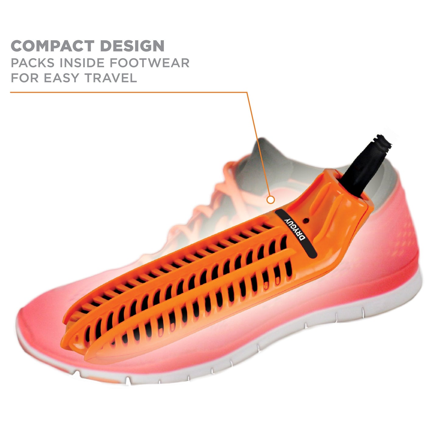 DryGuy Unisex's Travel Dry Shoe Dryers, Orange and Black, One Size