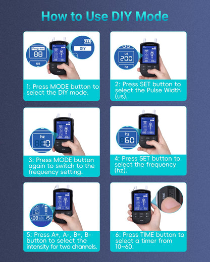 Comfytemp TENS Unit Muscle Stimulator for Pain Relief Therapy, FSA HSA Eligible TENS Machine with 24 Modes and DIY, Dual Channel EMS Unit, Pulse Muscle Massager for Back, Shoulder, Sciatica, Knee