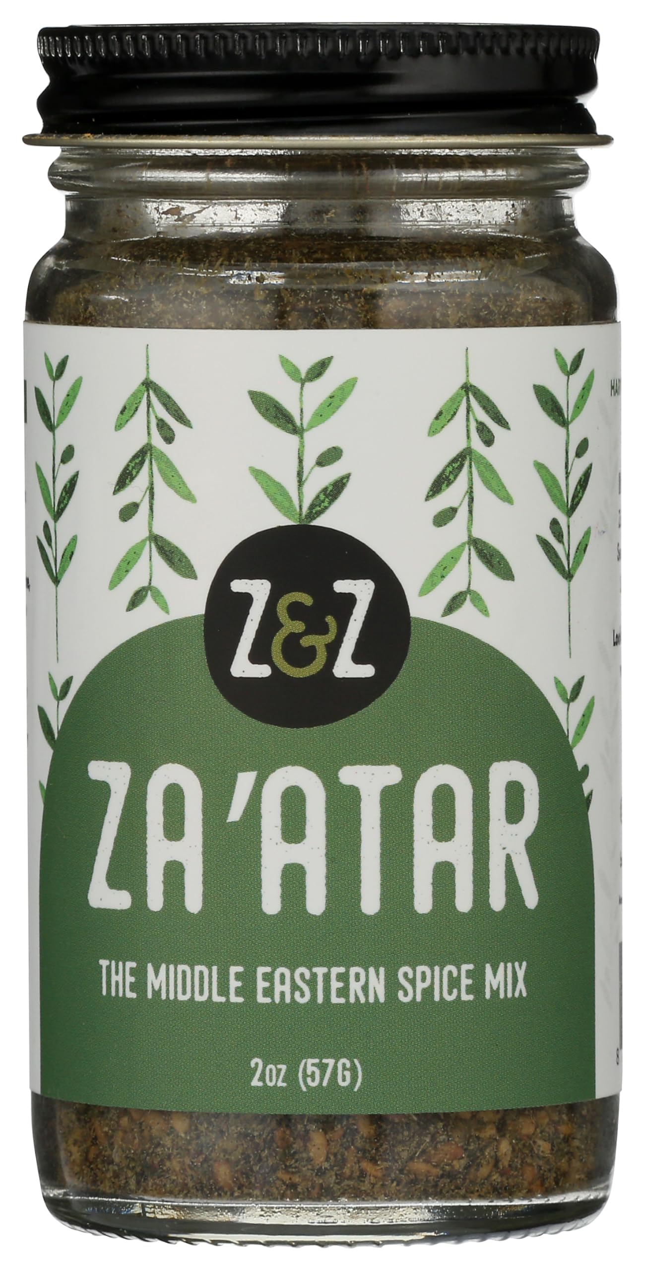 Za'atar by Z&Z | Za'atar Spice Blend with Zaatar Spice, Sumac, & Toasted Sesame Seeds | Za'atar Seasoning for Breads, Salads, Chicken, or Snacks | Savory & Tangy Palestinian Zaatar Seasoning, 2 Oz